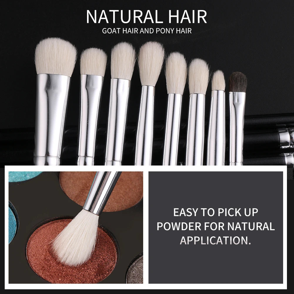 BEILI Professional 20-23pcs Makeup Brushes Set Natural Goat hair Powder Foundation Eyeshadow Make Up Tool pinceaux de maquillage
