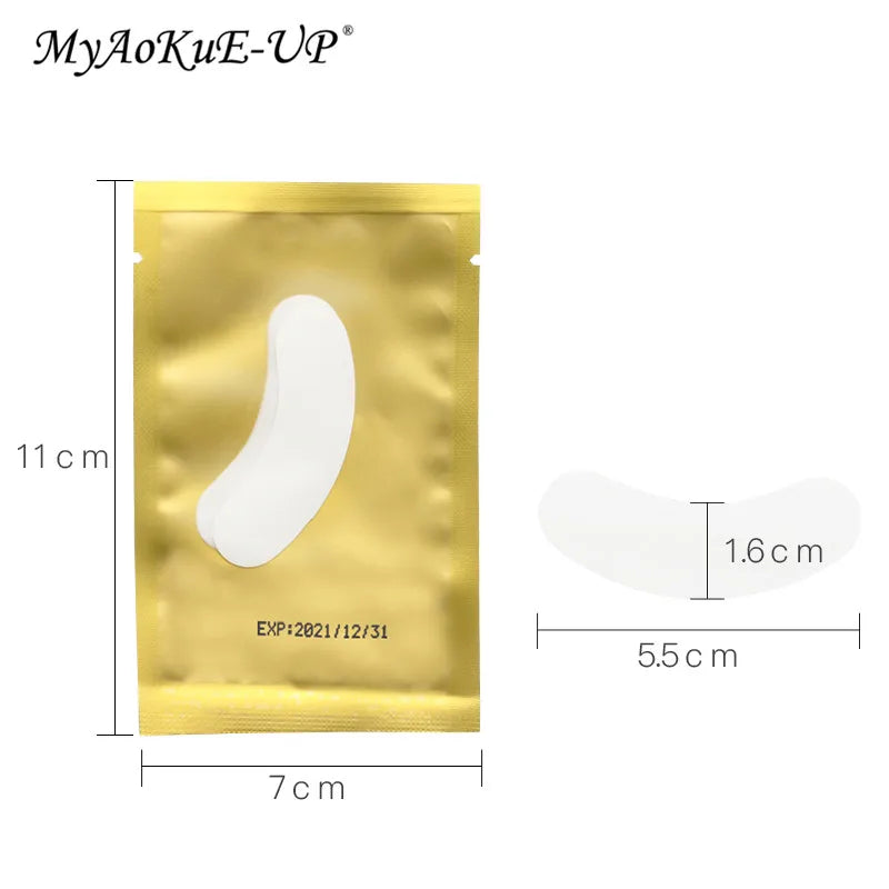 50 Pair Small Eye Pads Eyelash Extension Patches Tips Sticker Wraps Cosmetic Tools Makeup For Grafting Eyelash Pad Gel Patch