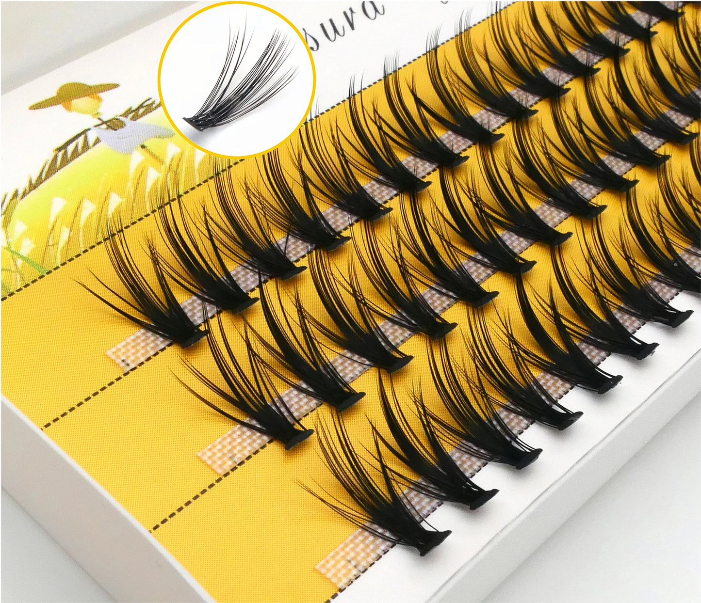 60 bundles/box 10/20/30D Individual Cluster Eyelash Extension Natural Mink Eyelashes Professional Makeup tools Lashes wholesale