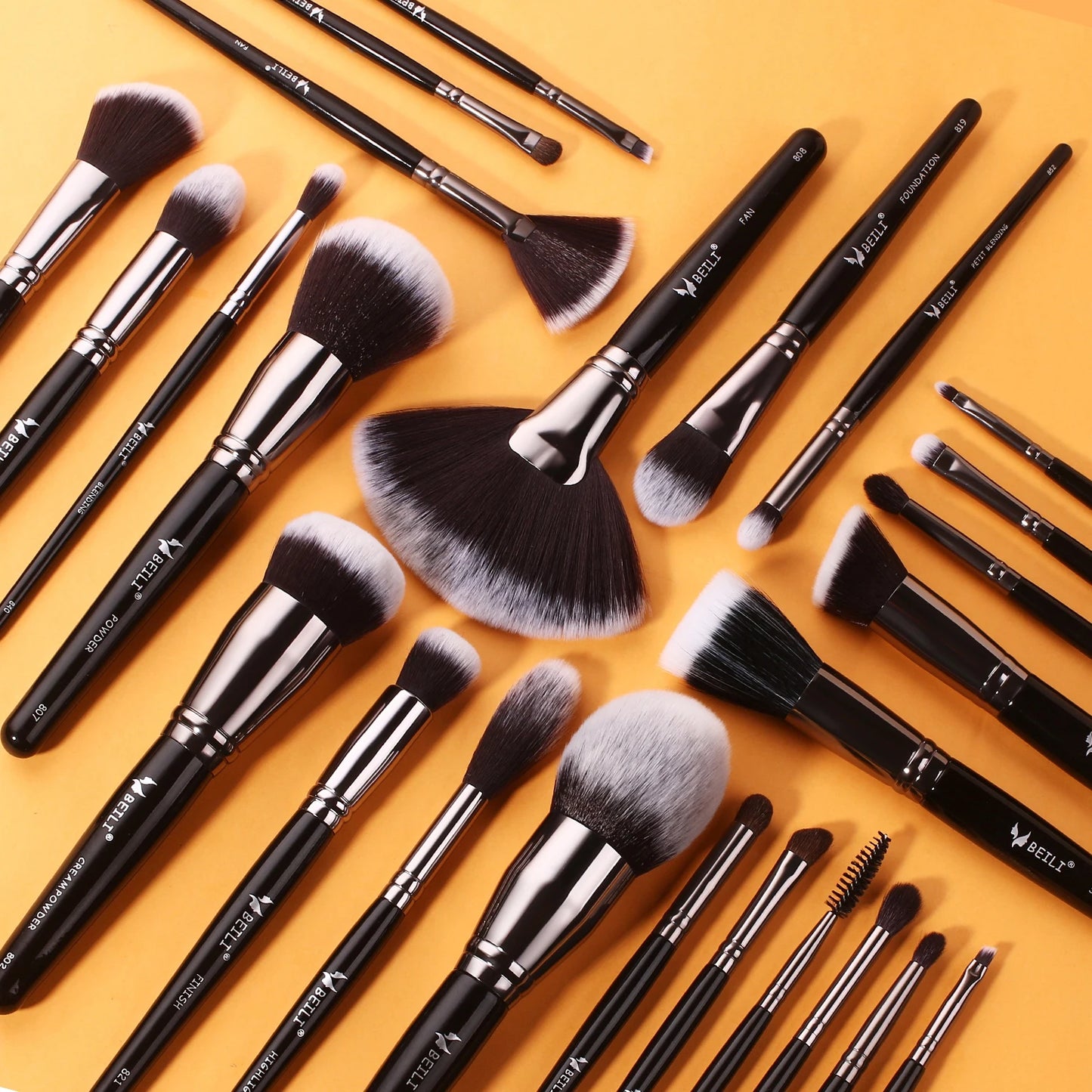 BEILI Brushes 25pcs Makeup Brush Set Cosmetic Foundation Brush Kit Eyeshadow Powder Blush Concealer Make Up Tool