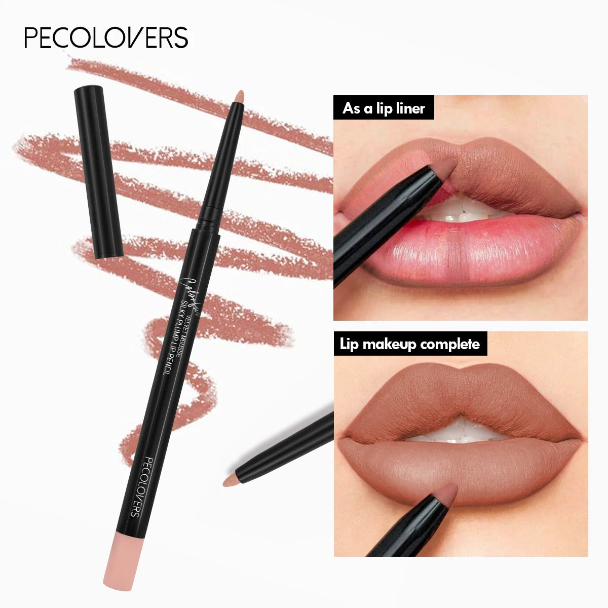12 Colors Fog Surface Matte Lipstick Pen Wooden Waterproof Lasting Non-fading Stereo Lip Liner Pencil Makeup Cosmetic