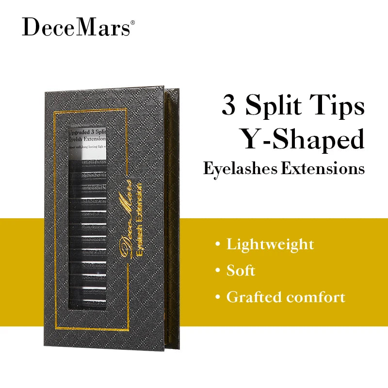 DeceMars 3 Split Tips Y-Shaped Eyelash Eextension