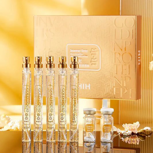 Elastic Gold Protein Peptide Set Lifting and Tightening Fading Wrinkle Beauty Salon Set Gold Thread Carving