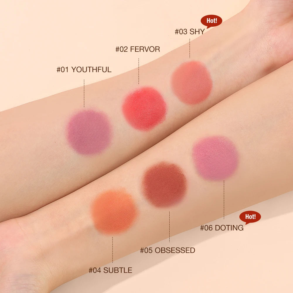 O.TWO.O Blush Makeup Stick High Pigmented Blusher Cream Sticks Waterproof Long-lasting Lip Cheek Eyess Cosmetics for Women